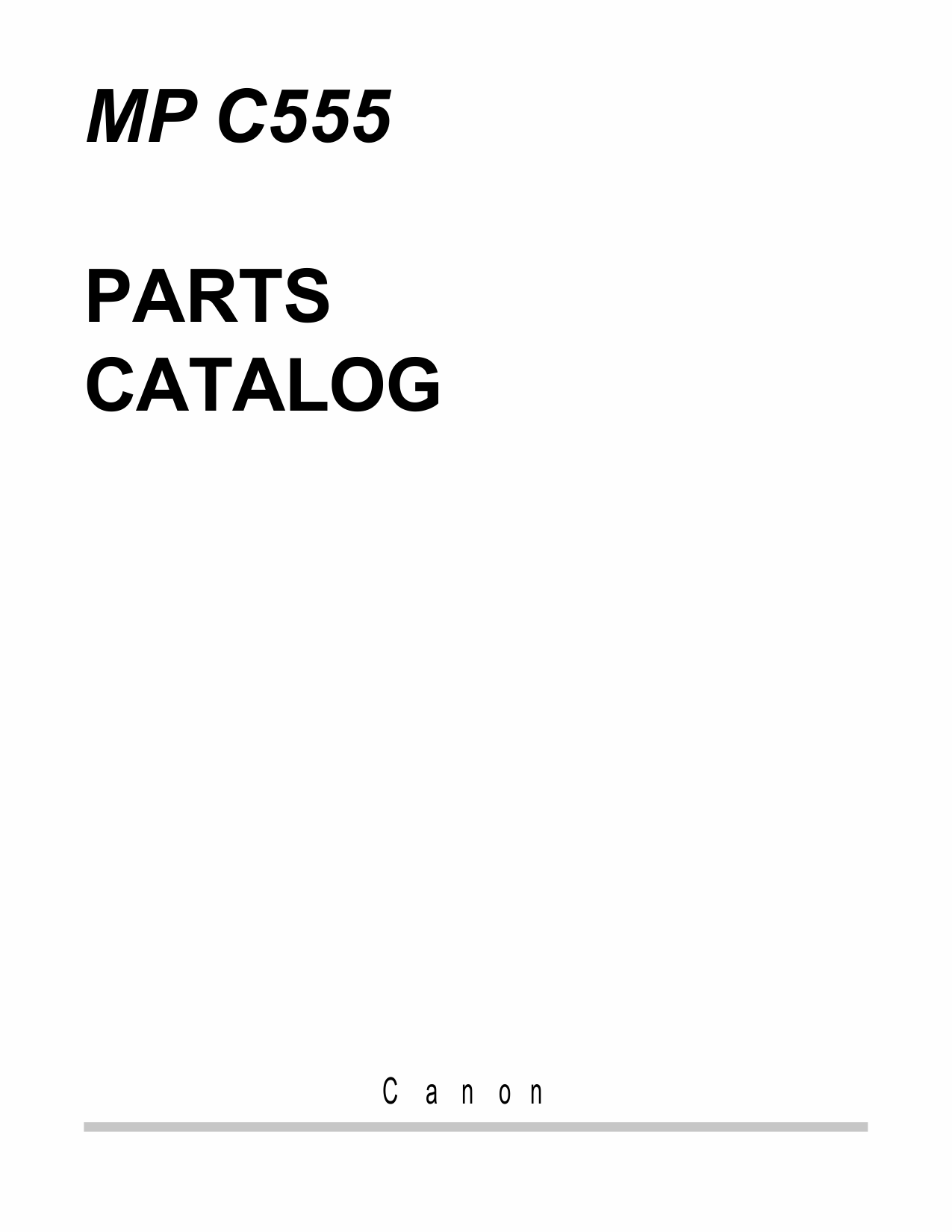 Canon MultiPASS MP-C555 Parts Catalog Manual-1